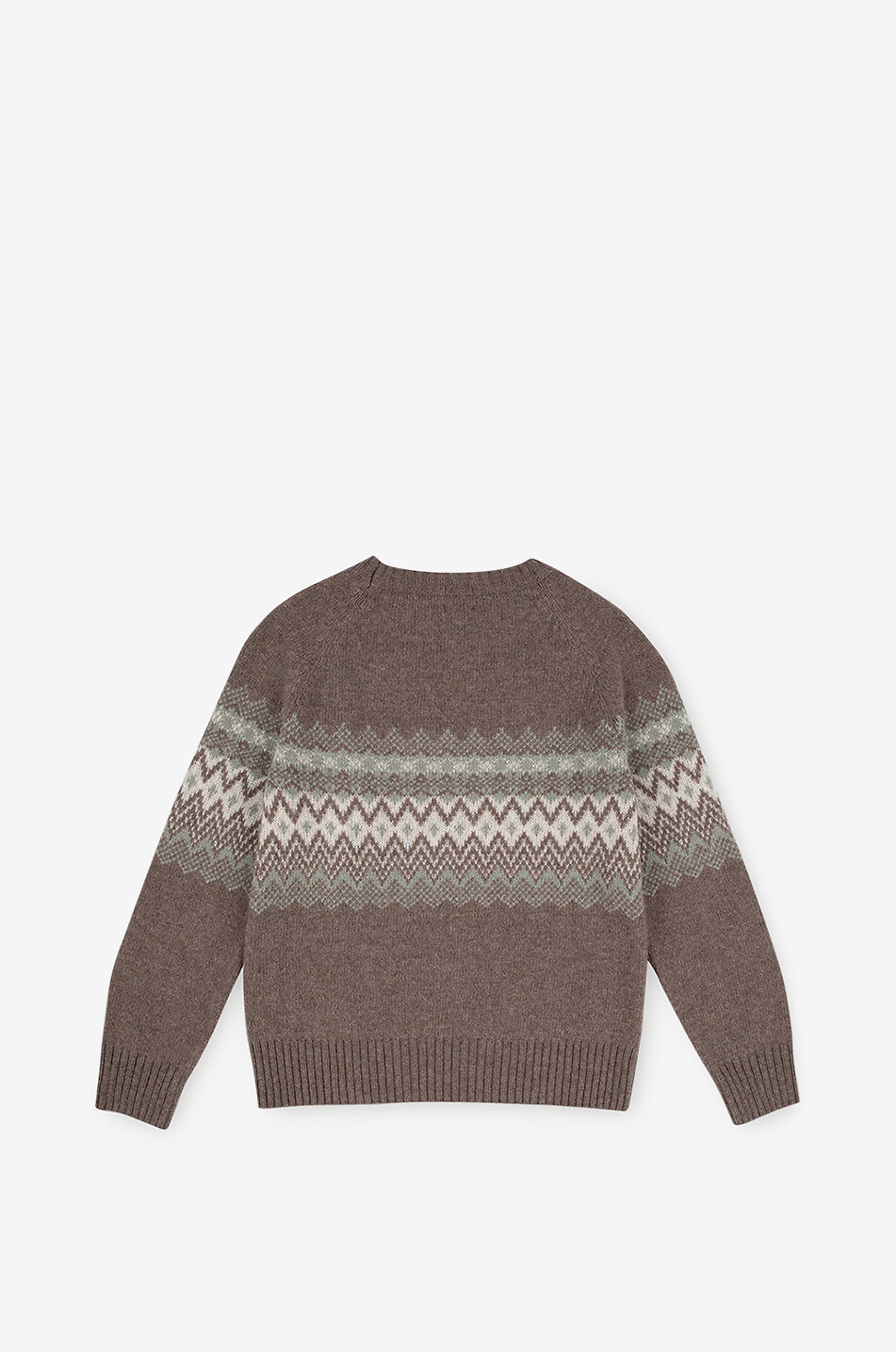J&JOSH Pull jacquard en laine et cachemire garçon Garçon MARRON CLAIR 2