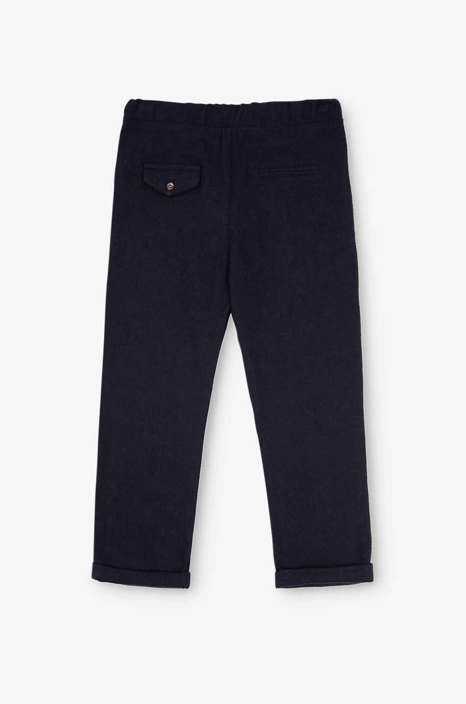 J&JOSH Pantalon à pinces en flanelle garçon Garçon BLEU FONCE 2