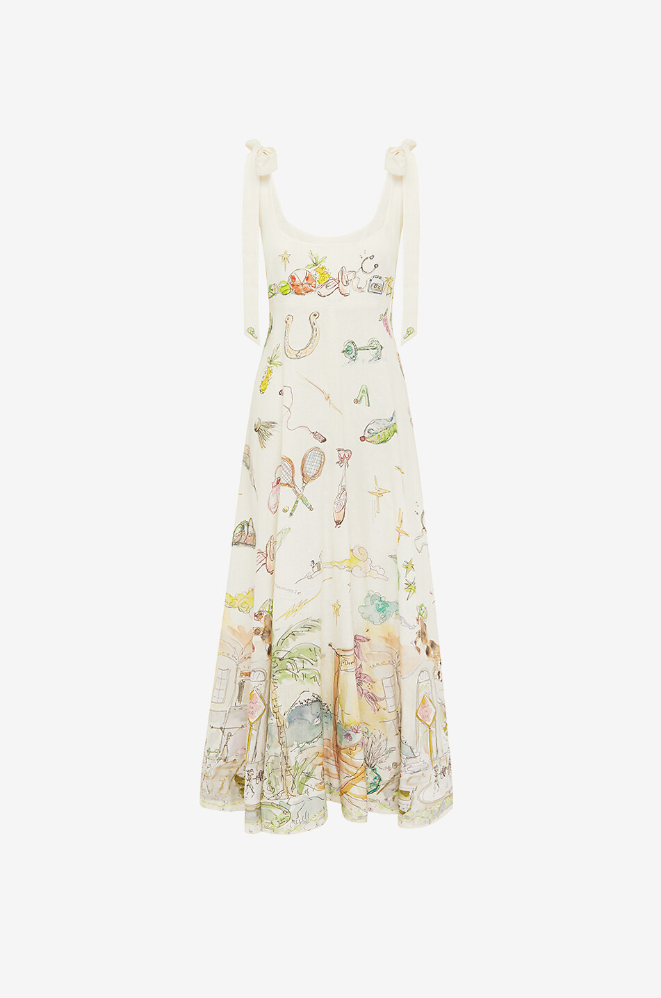 ALEMAIS Anouk linen long sundress Women EGGSHELL 1
