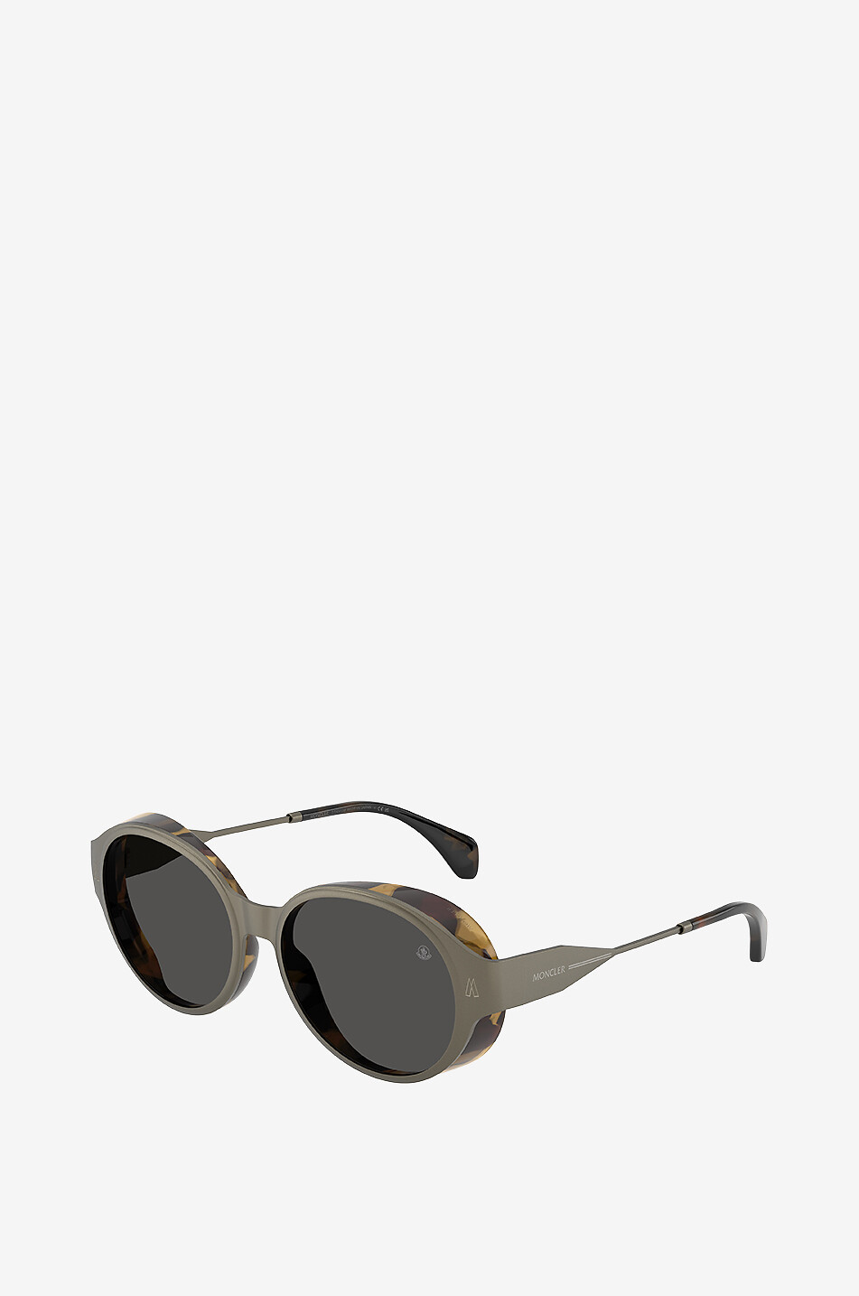 MONCLER Auros round titanium sunglasses Women GREY 3