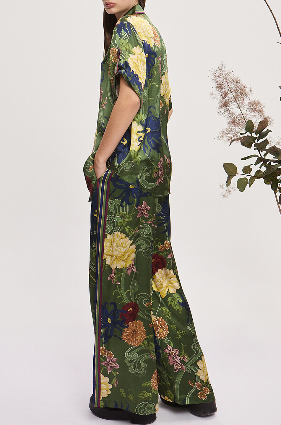 ALEMAIS Kurzärmeliges Hemd aus Seide Avery Damen GRÜN 4