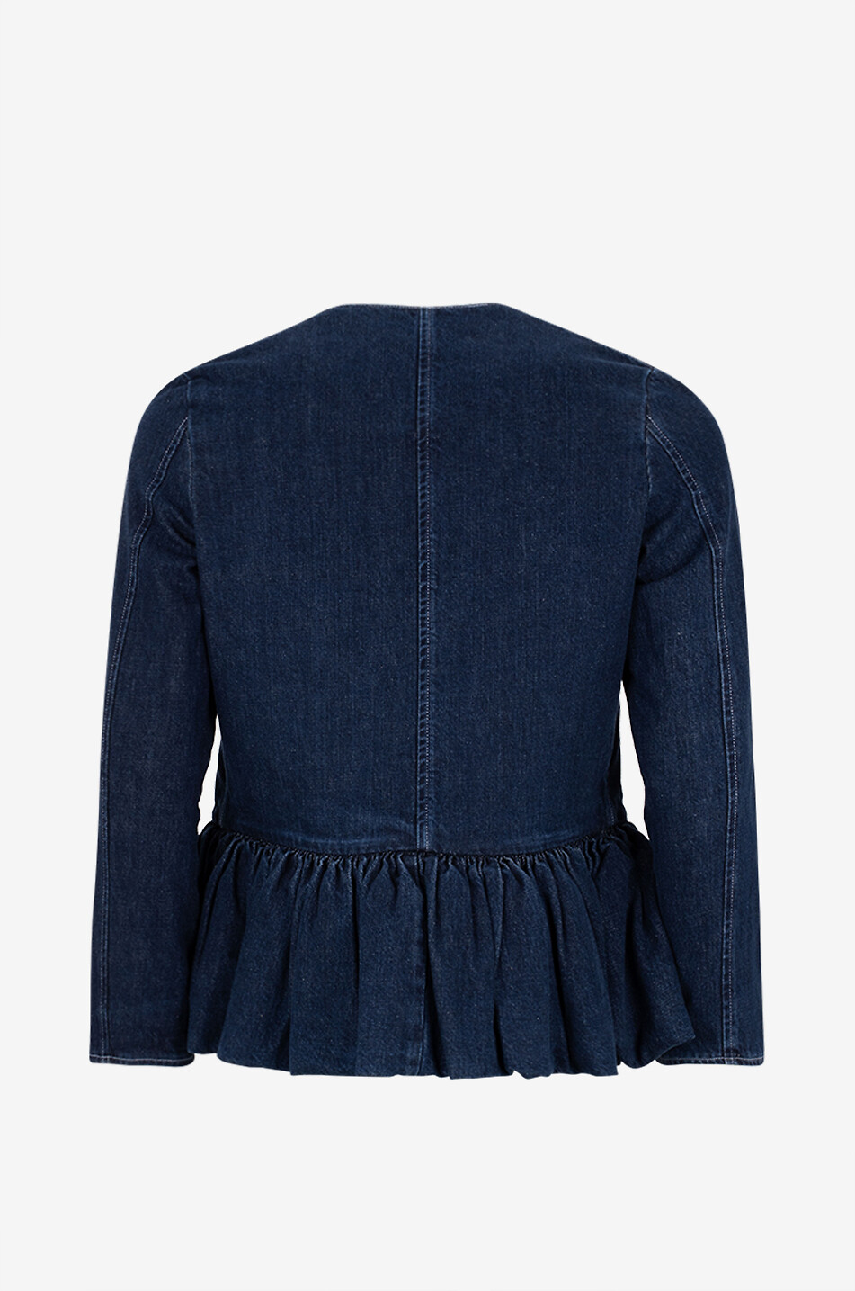 LIBEROWE Dunkle Jeansjacke Peplum Damen DUNKELBLAU 2