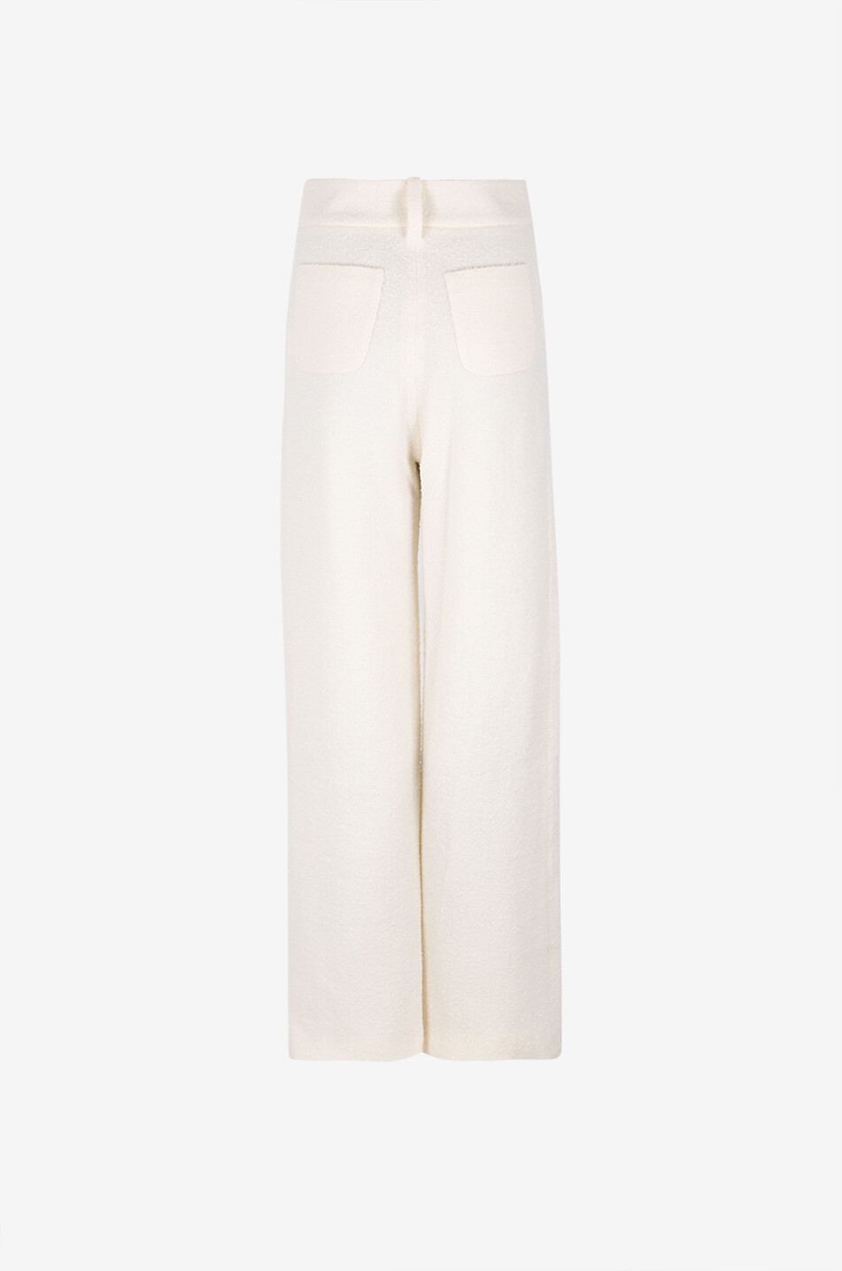 LIBEROWE Pantalon large taille haute en tweed Alba Femme BLANC CASSE 2