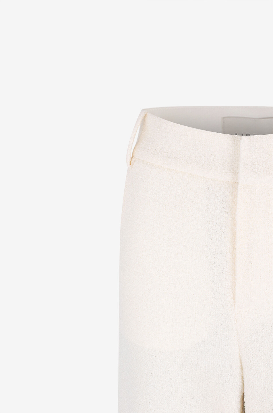 LIBEROWE Pantalon large taille haute en tweed Alba Femme BLANC CASSE 3