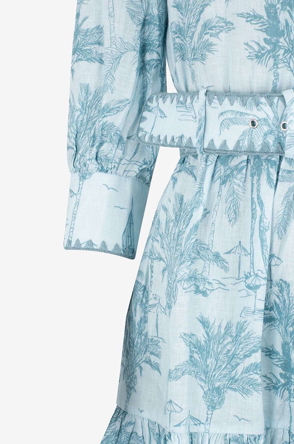 MC2 SAINT BARTH Daisi linen short shirt dress Women GREEN 3