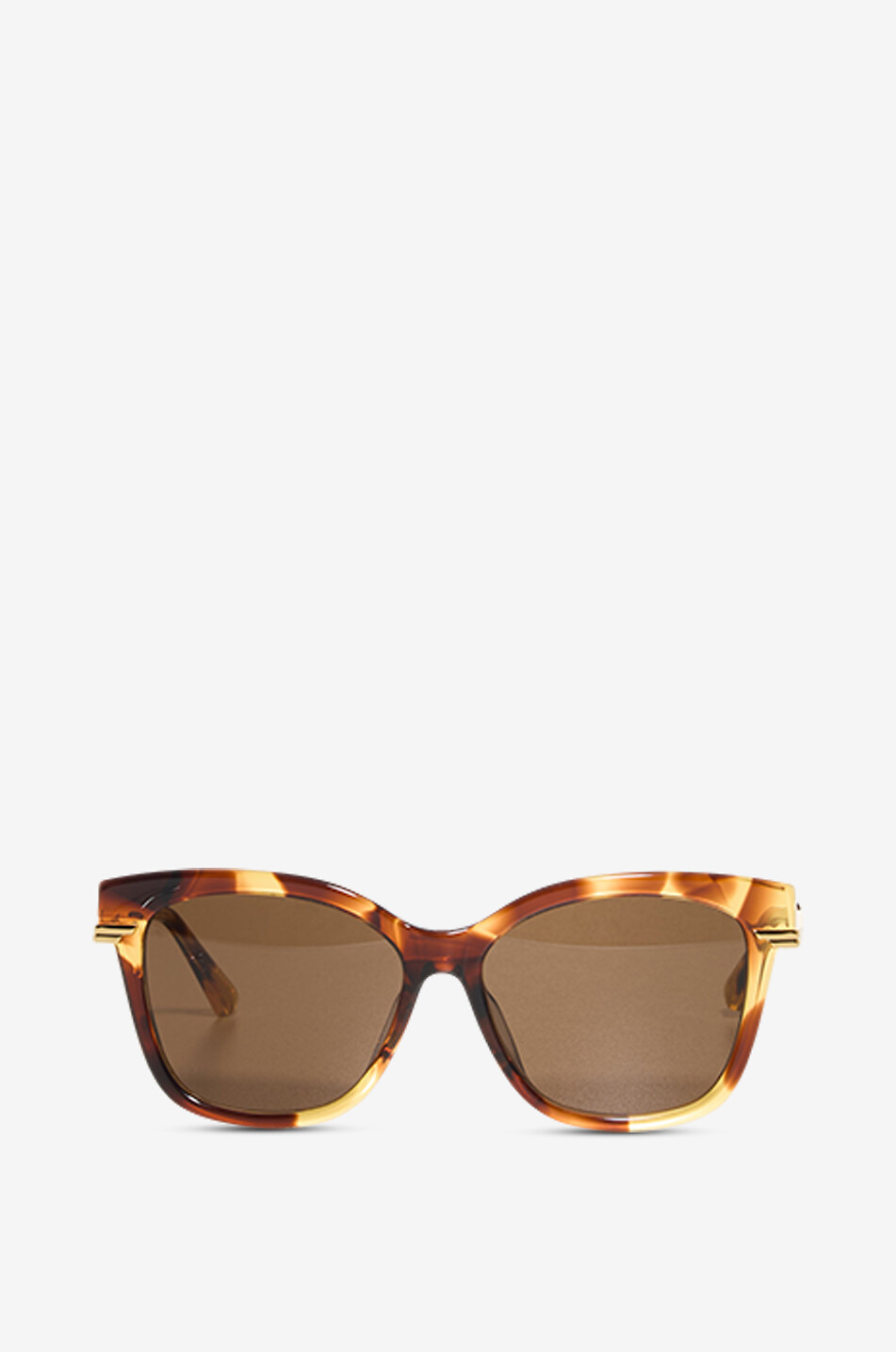 BOTTEGA VENETA Classic Square tortoise effect acetate sunglasses Women BROWN 1