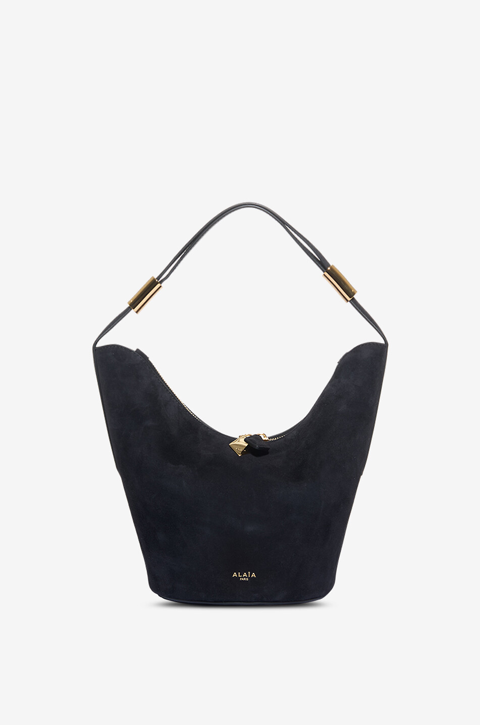 ALAÏA Beutel-Tasche aus Wild- und Glattleder Shape Small Damen SCHWARZ 1