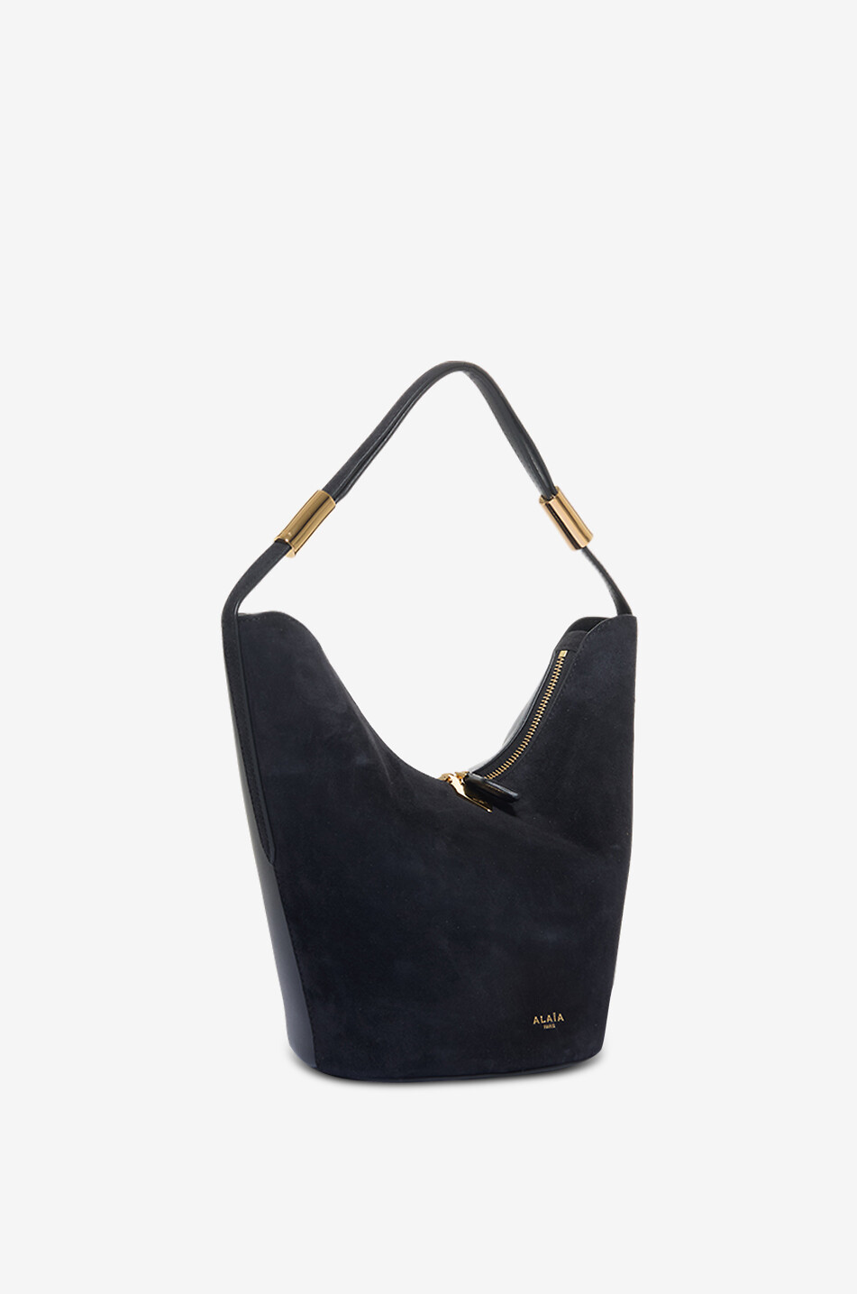 ALAÏA Beutel-Tasche aus Wild- und Glattleder Shape Small Damen SCHWARZ 2