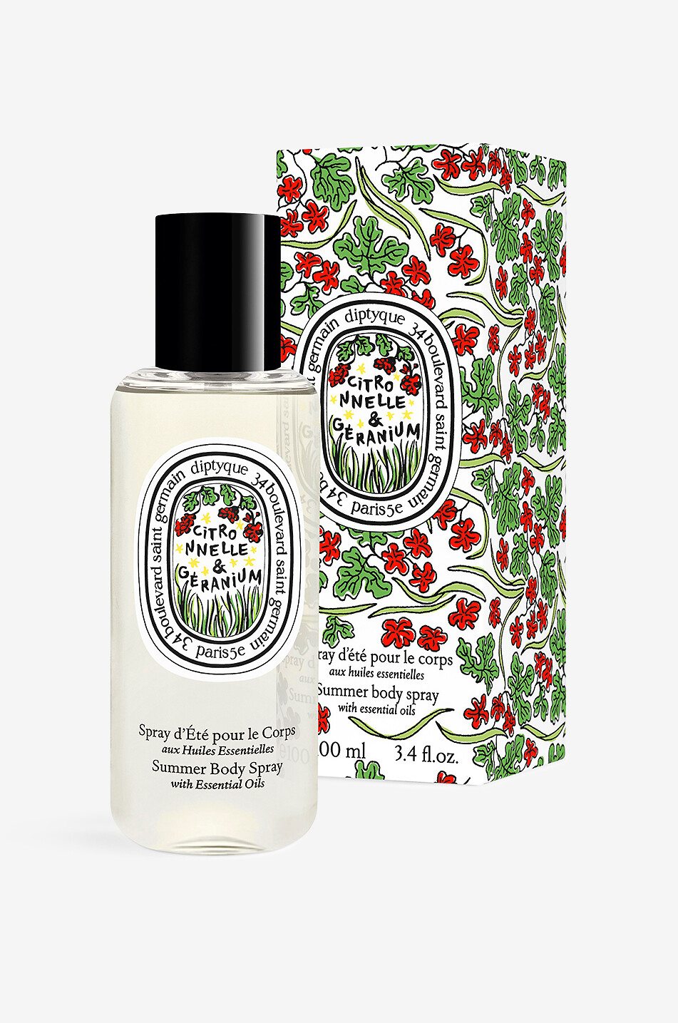 DIPTYQUE Spray d'été pour le corps Citronelle & Géranium - 100 ml Unisexe Incolore 2