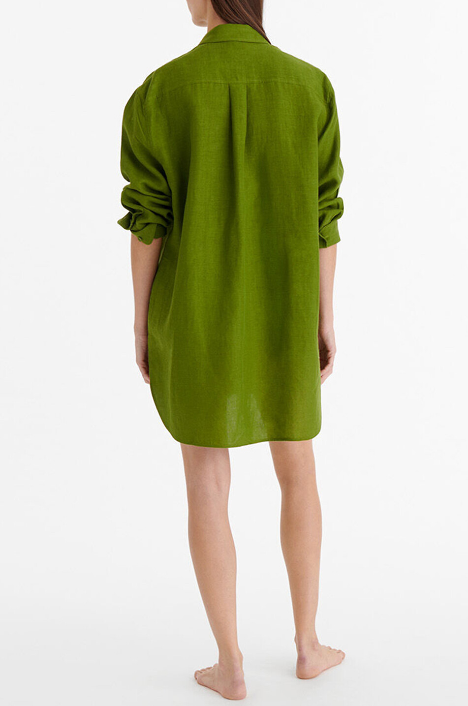 ERES Mignonette long linen shirt Women GREEN 5