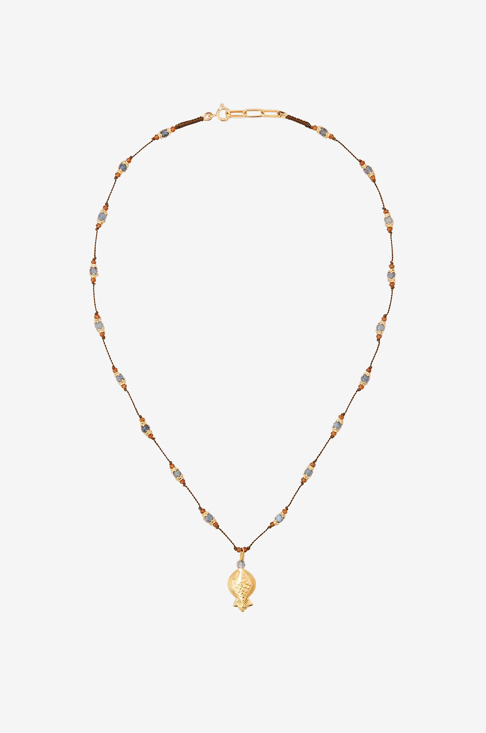 Talisman Sole aquamarine and garnet necklace