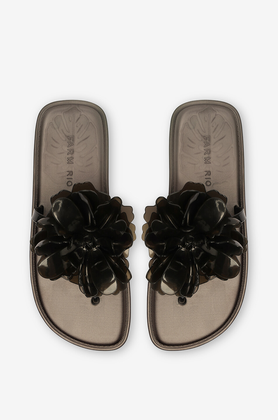 FARM RIO Flower Jelly Black flip-flops Women BLACK 3