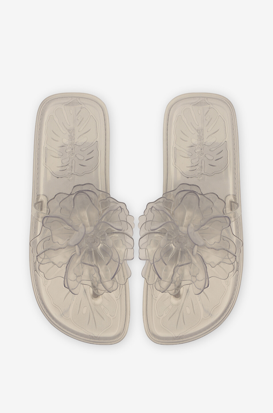 FARM RIO Flower Jelly Crystal flip-flops Women Colourless 3