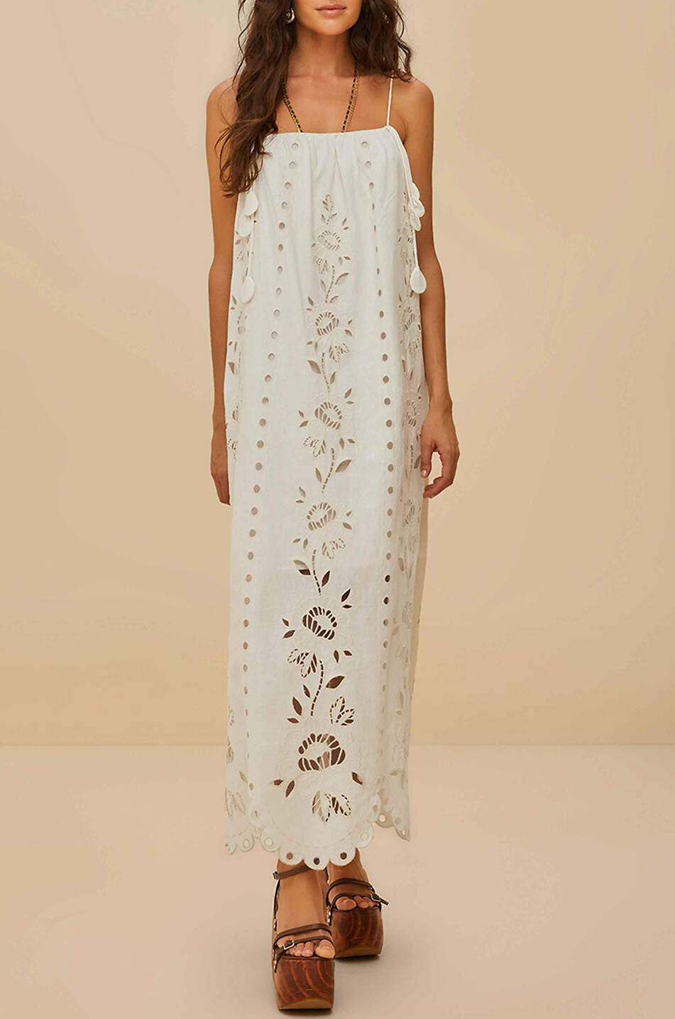 Robe maxi à bretelles Richelieu