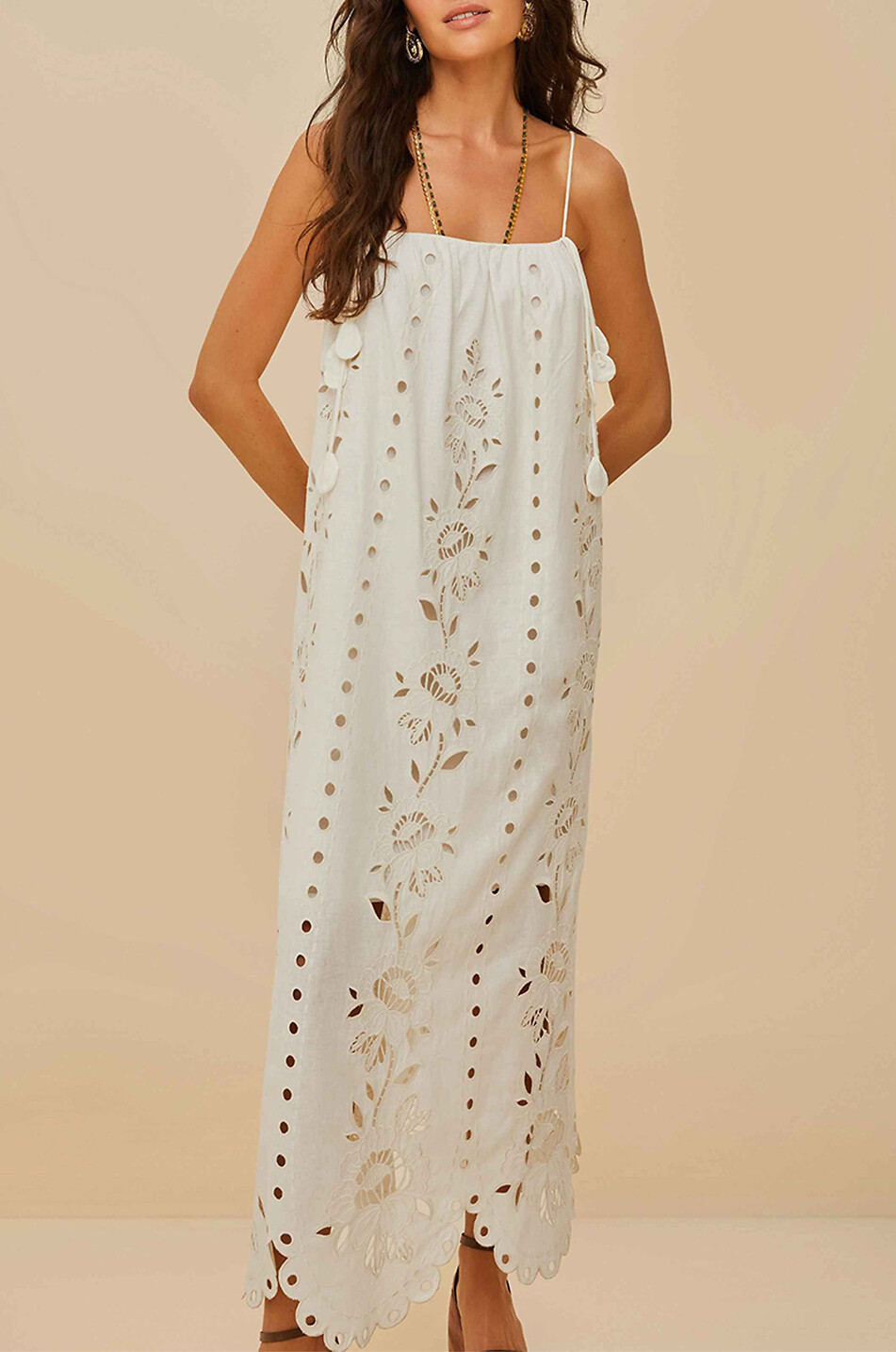 Robe maxi à bretelles Richelieu