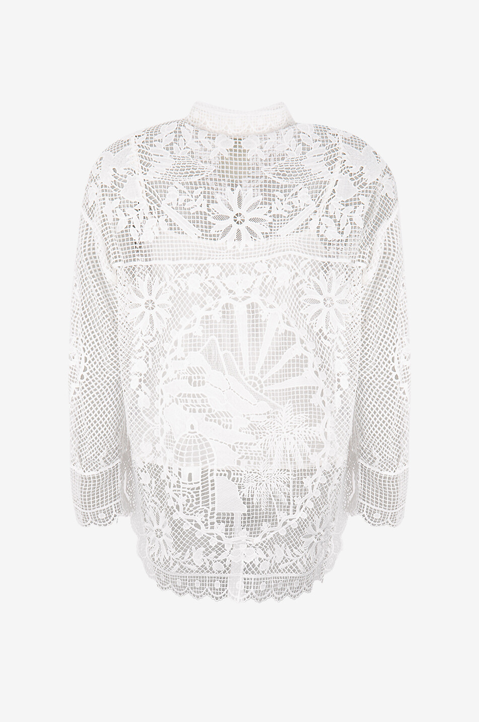 FARM RIO Hemd aus Klöppelspitze Landscape Damen WEISS 2