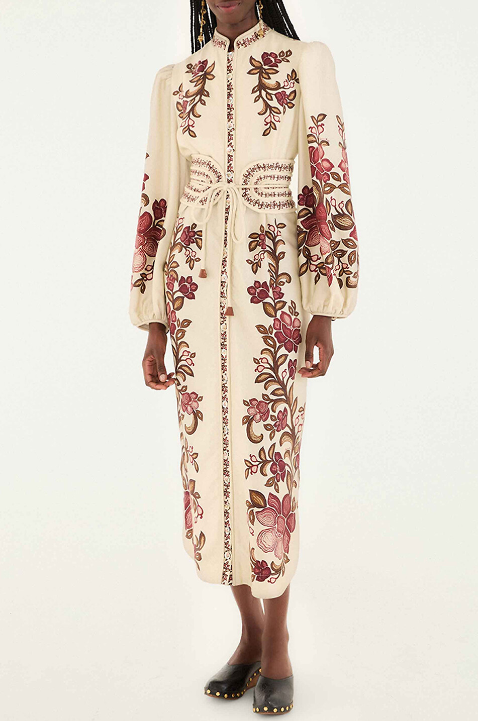 FARM RIO Renata floral twill midi shirt dress Women MULTI COLOURED 4