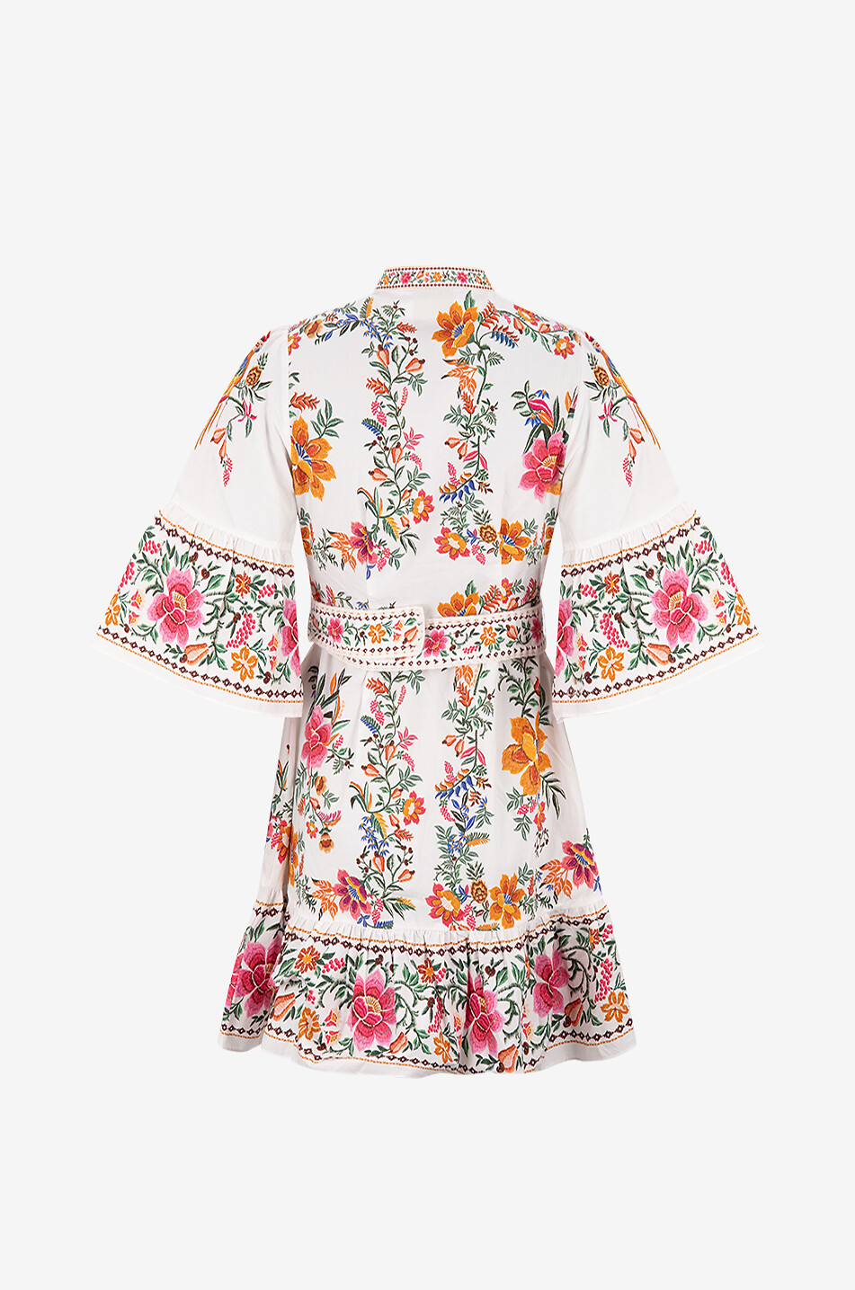 FARM RIO Delicate Forest Scarves poplin mini shirt dress Women MULTI COLOURED 2