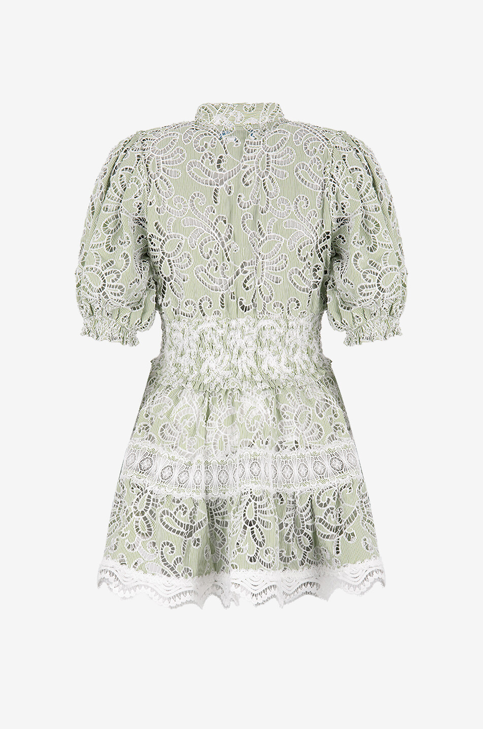 WAIMARI Marion lace mini dress Women LIGHT GREEN 2