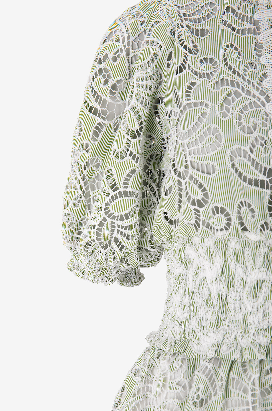 WAIMARI Marion lace mini dress Women LIGHT GREEN 3