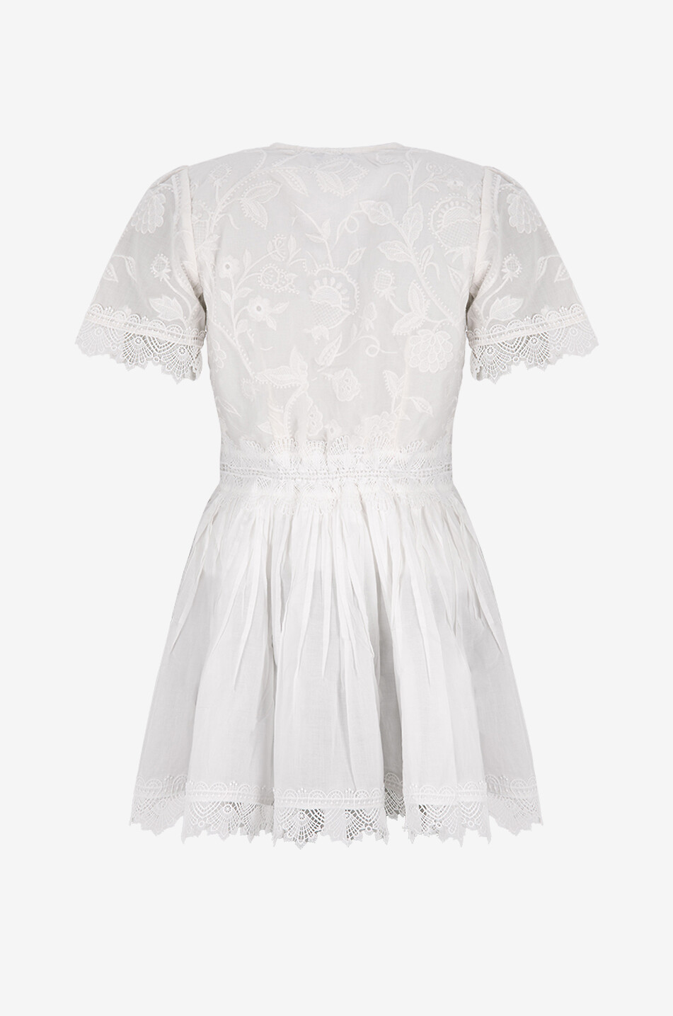 WAIMARI Besticktes Voile-Minikleid Margarita Damen WEISS 2