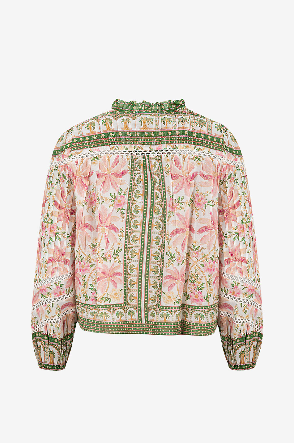 FARM RIO Bedruckte Baumwollbluse Palm Dream Damen GRÜN 2