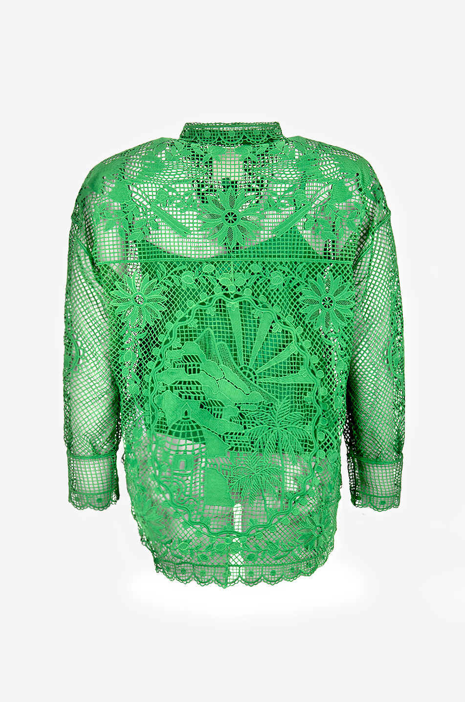FARM RIO Chemise en guipure Landscape Femme VERT 2