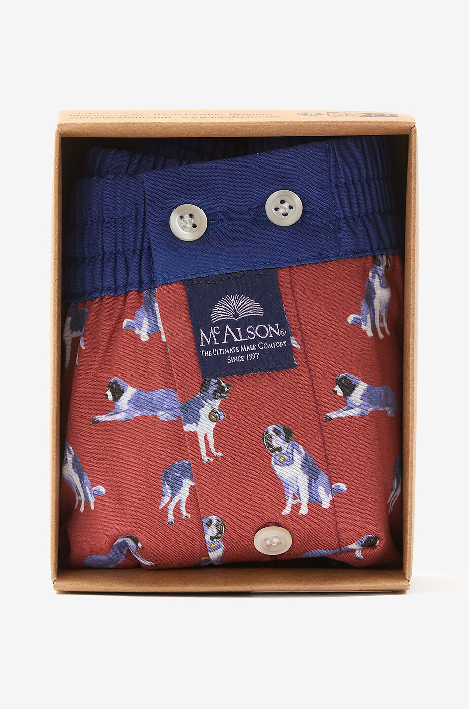 MC ALSON Boxershorts aus Baumwolle Saint Bernards Herren ROT 2