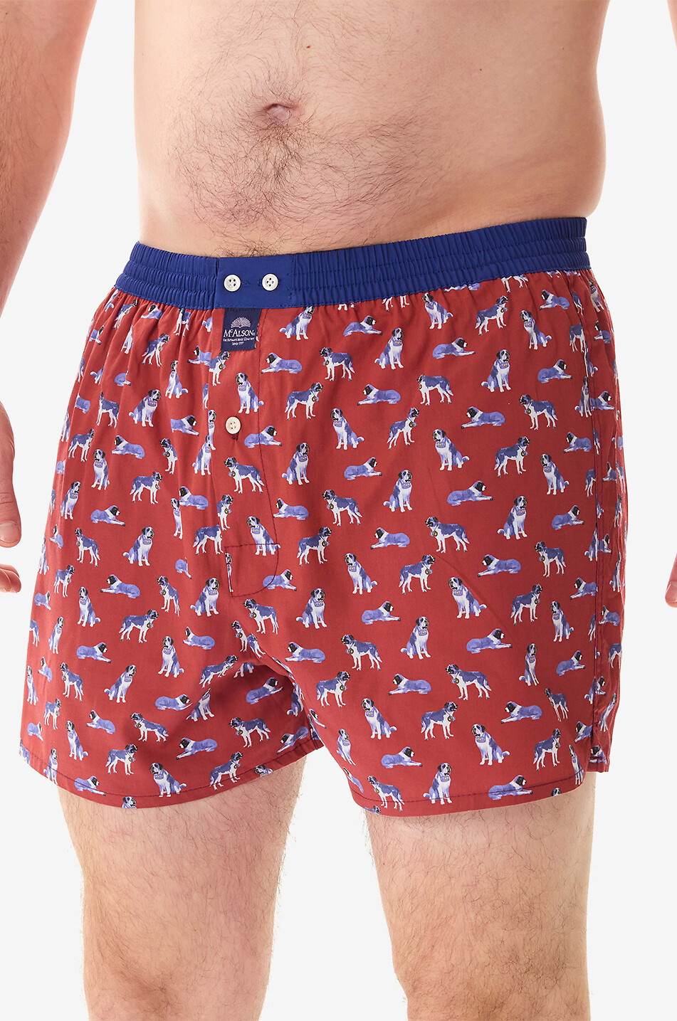 MC ALSON Boxershorts aus Baumwolle Saint Bernards Herren ROT 4