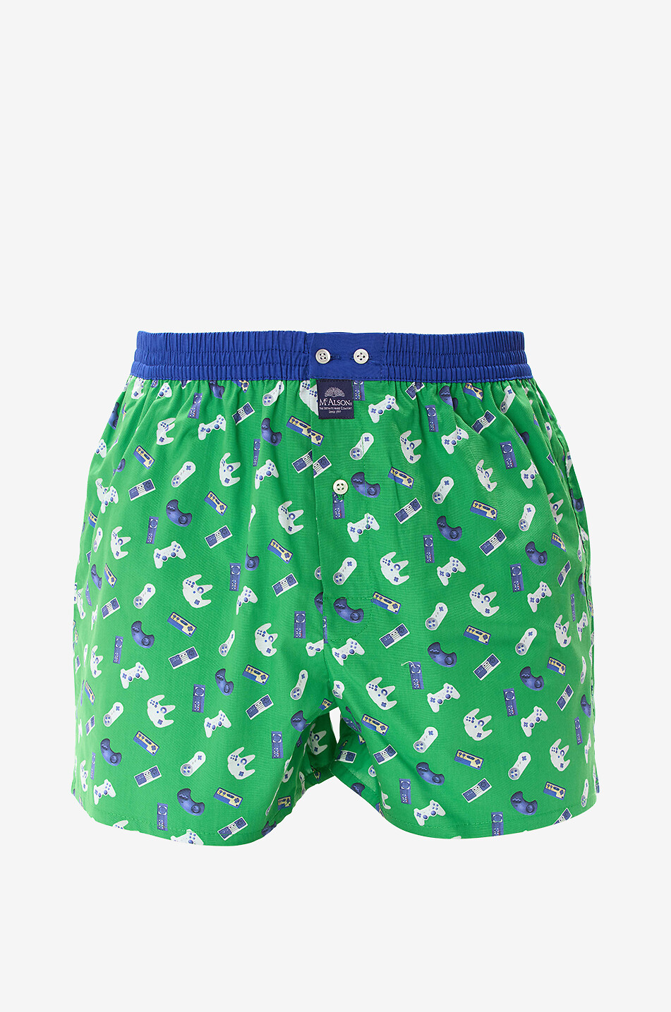 MC ALSON Retro Gaming cotton boxer shorts Men GREEN 1