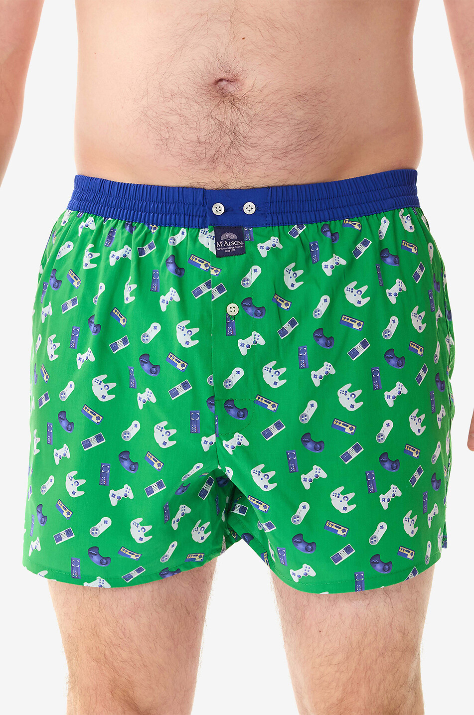 MC ALSON Retro Gaming cotton boxer shorts Men GREEN 3