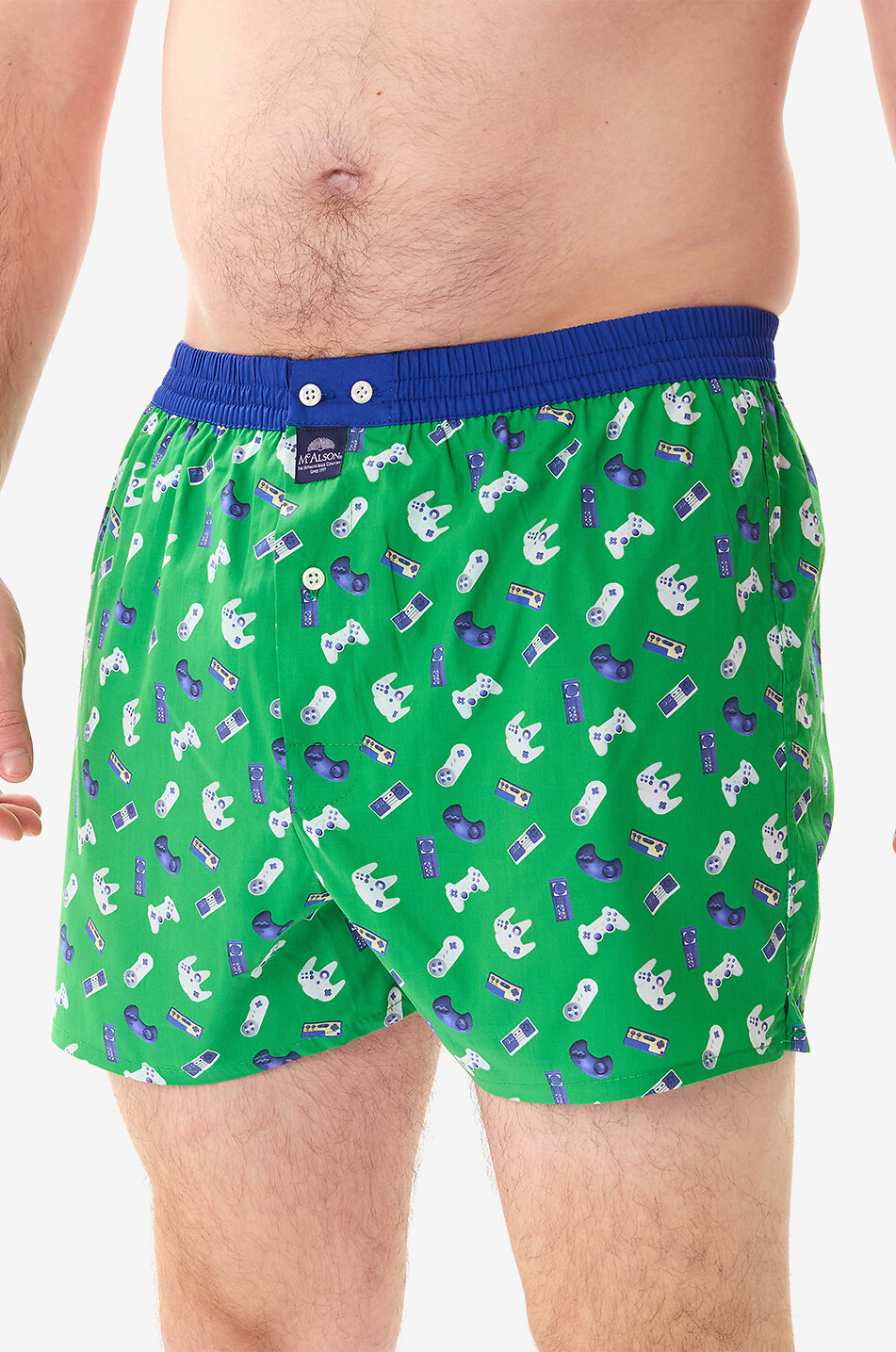 MC ALSON Retro Gaming cotton boxer shorts Men GREEN 4