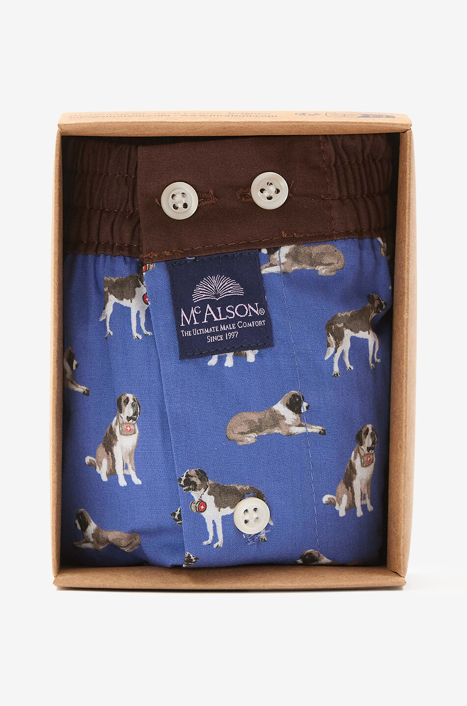 MC ALSON Boxershorts aus Baumwolle Saint Bernards Herren MITTELBLAU 2