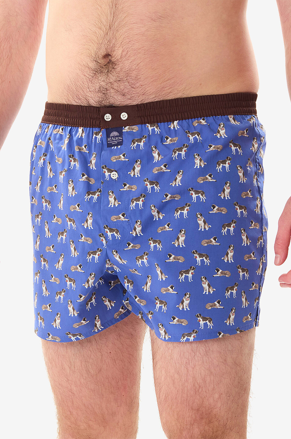 MC ALSON Boxershorts aus Baumwolle Saint Bernards Herren MITTELBLAU 4