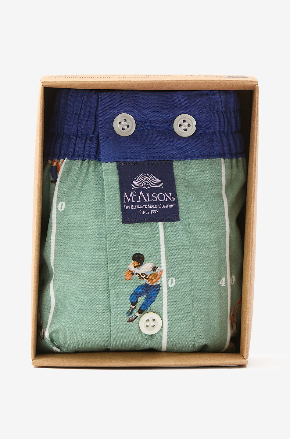 MC ALSON Boxershorts aus Baumwolle American Football Herren MITTELGRÜN 2