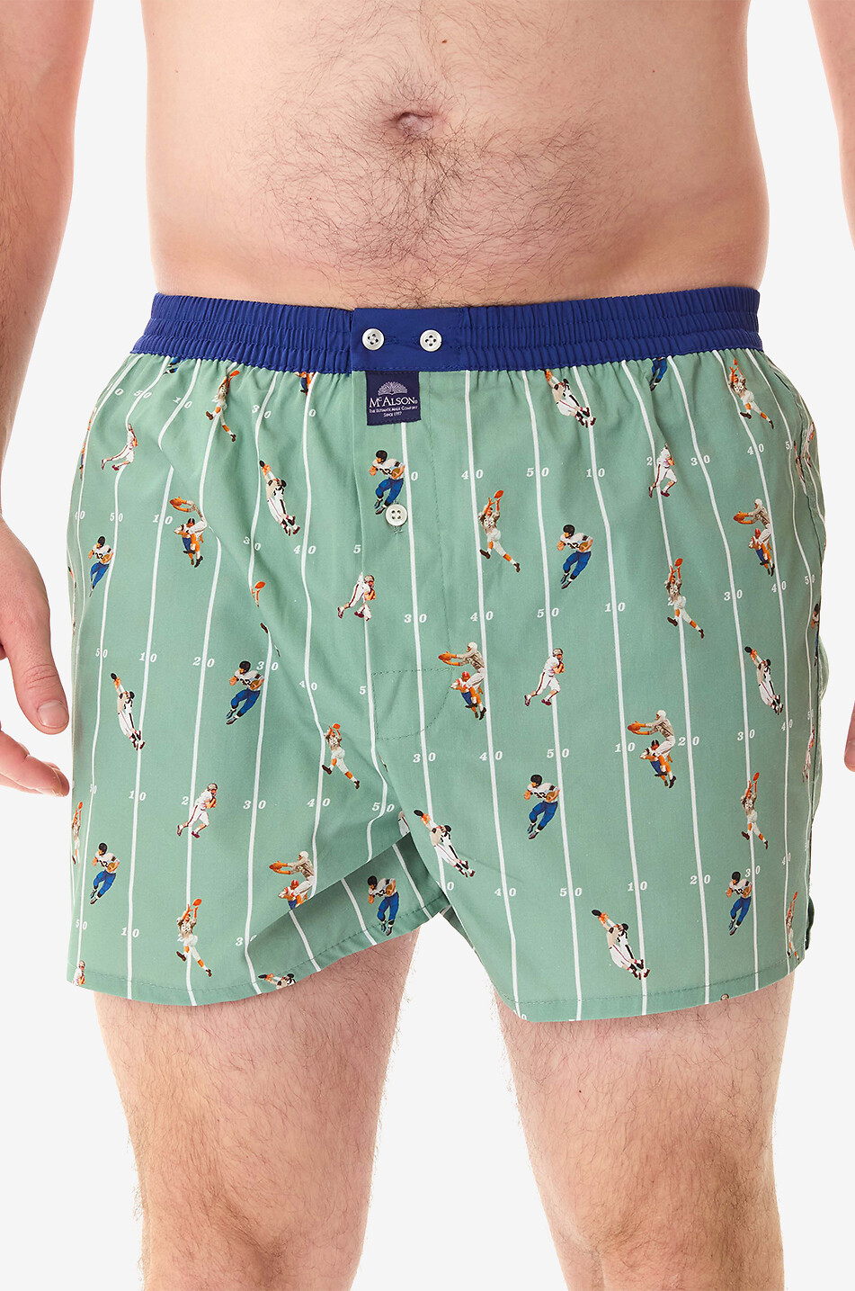MC ALSON Boxershorts aus Baumwolle American Football Herren MITTELGRÜN 3