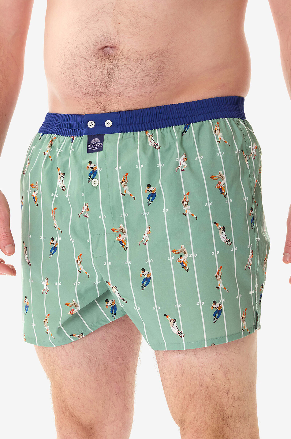 MC ALSON Boxershorts aus Baumwolle American Football Herren MITTELGRÜN 4
