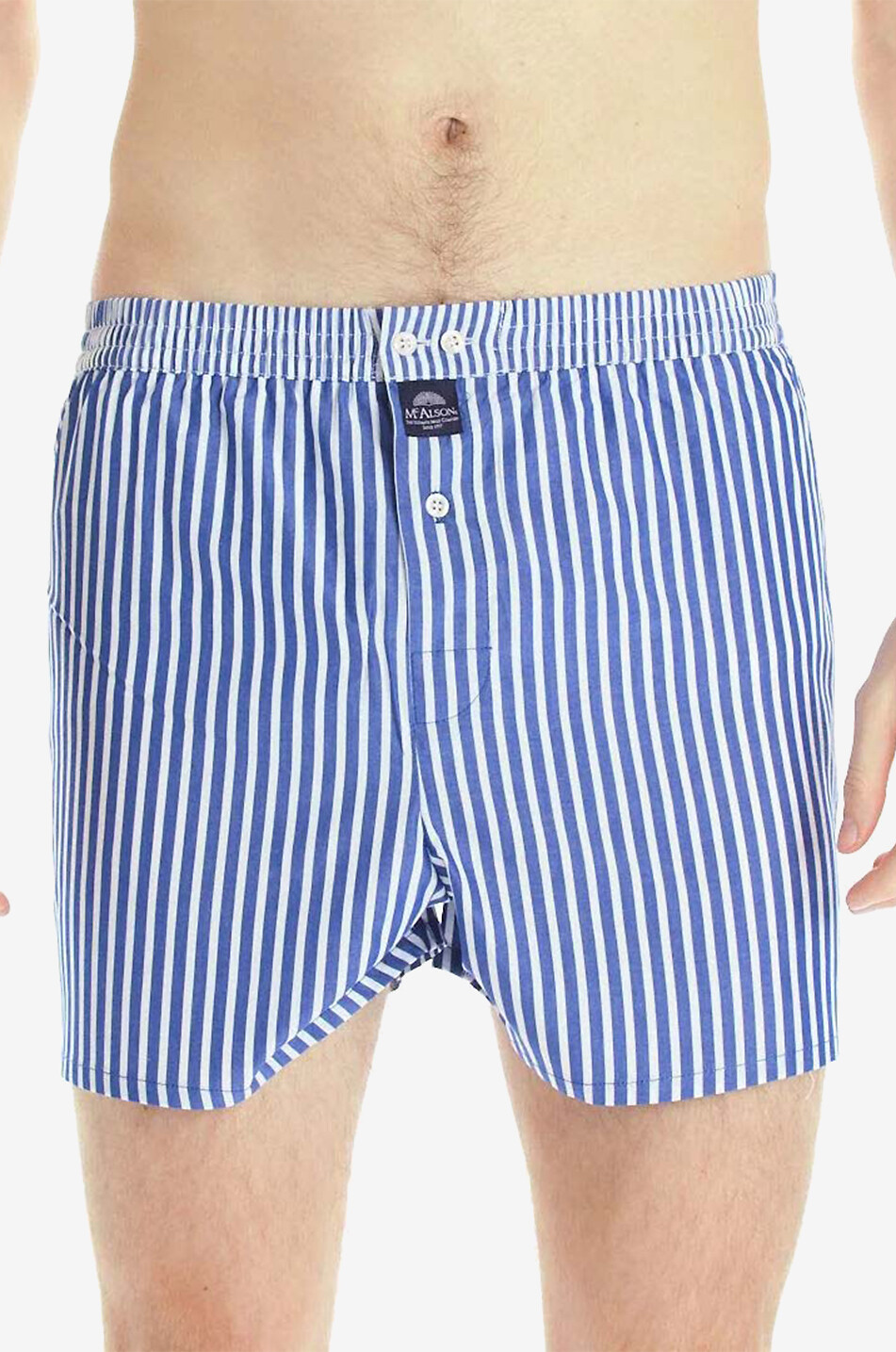 MC ALSON Boxershorts aus Baumwolle Stripes Herren MITTELBLAU 2