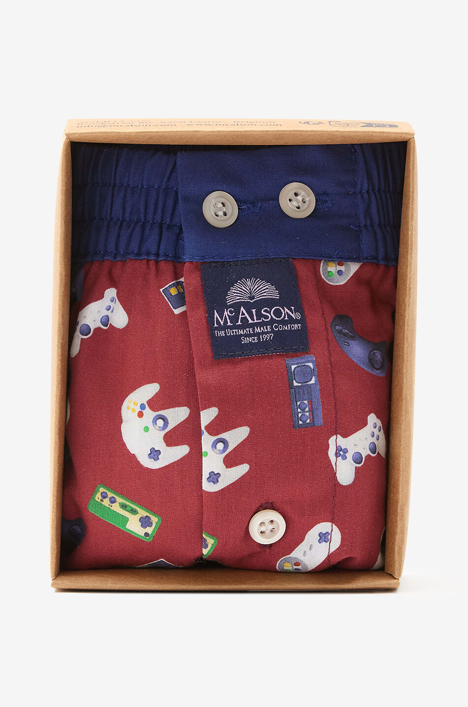 MC ALSON Retro Gaming cotton boxer shorts Men RED 2