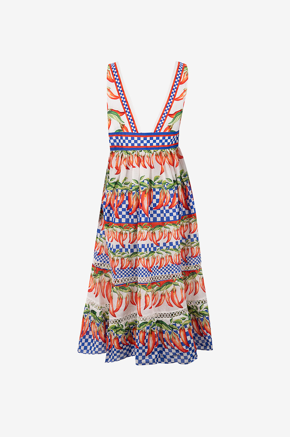 FARM RIO Robe midi sans manches en coton Picnic Peppers Ainika Femme MULTICOLORE 2