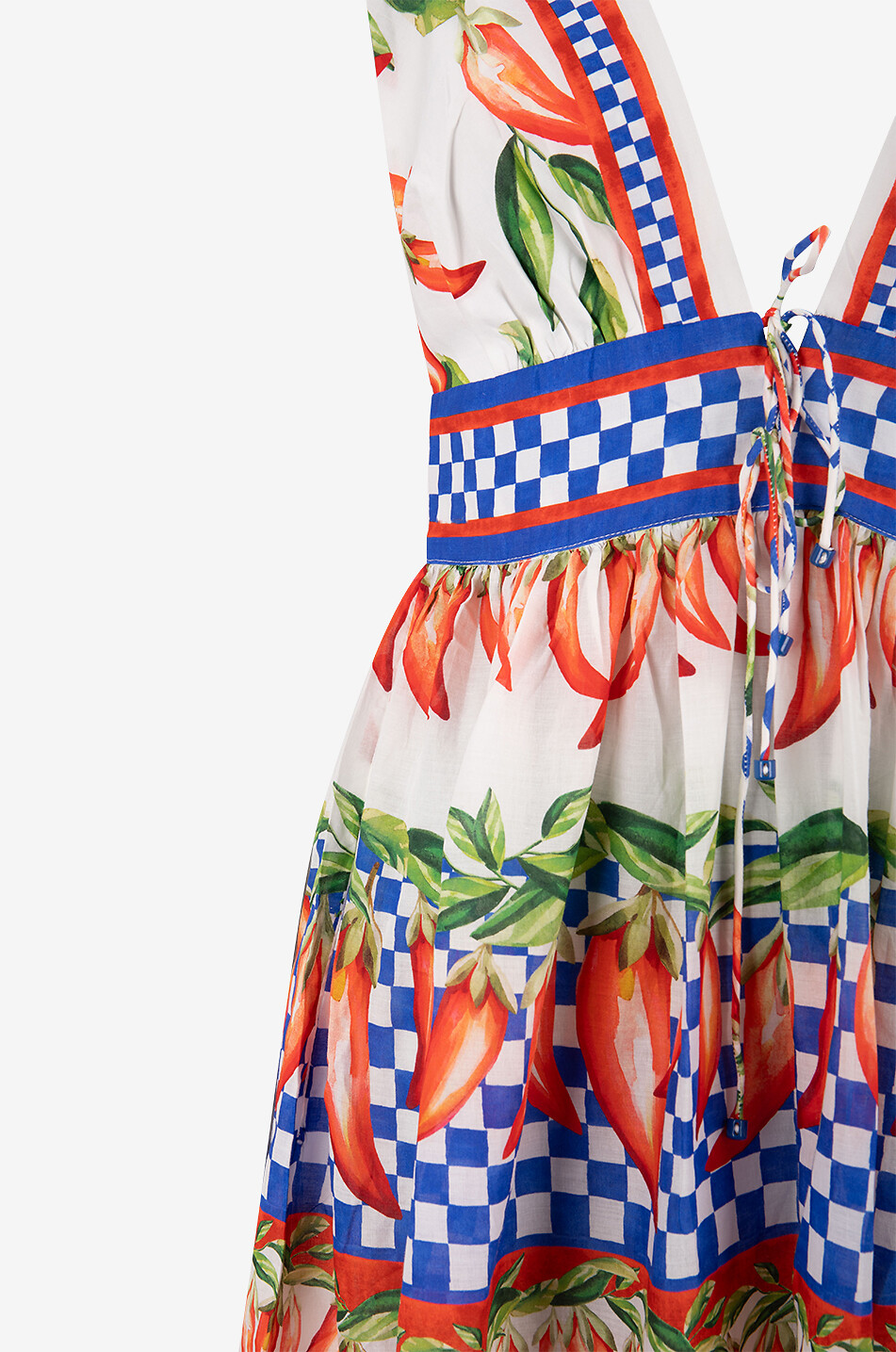 FARM RIO Robe midi sans manches en coton Picnic Peppers Ainika Femme MULTICOLORE 6