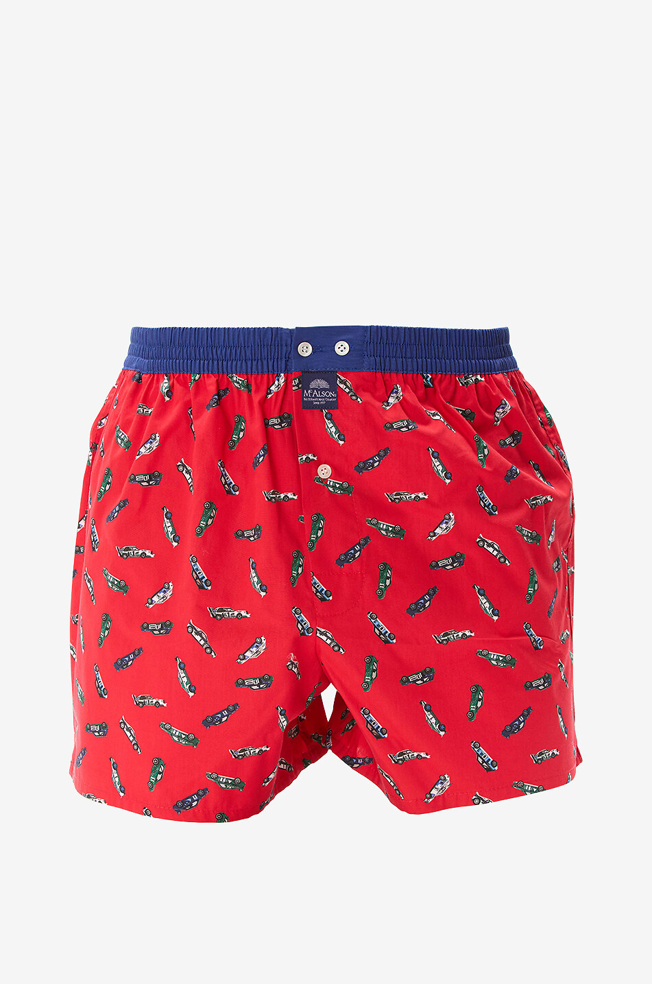 MC ALSON Boxershorts aus Baumwolle Racing Cars Herren ROT 1