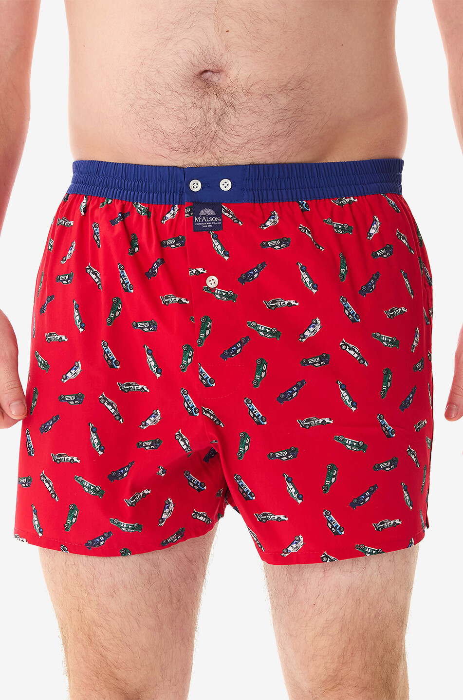 MC ALSON Boxershorts aus Baumwolle Racing Cars Herren ROT 3