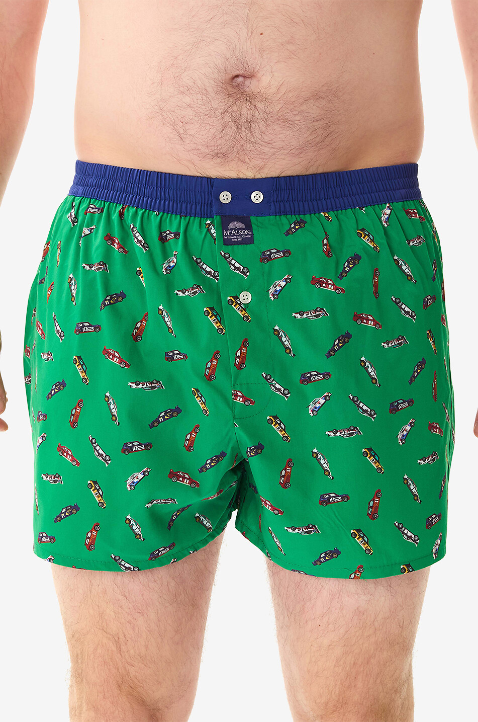 MC ALSON Boxershorts aus Baumwolle Racing Cars Herren GRÜN 3