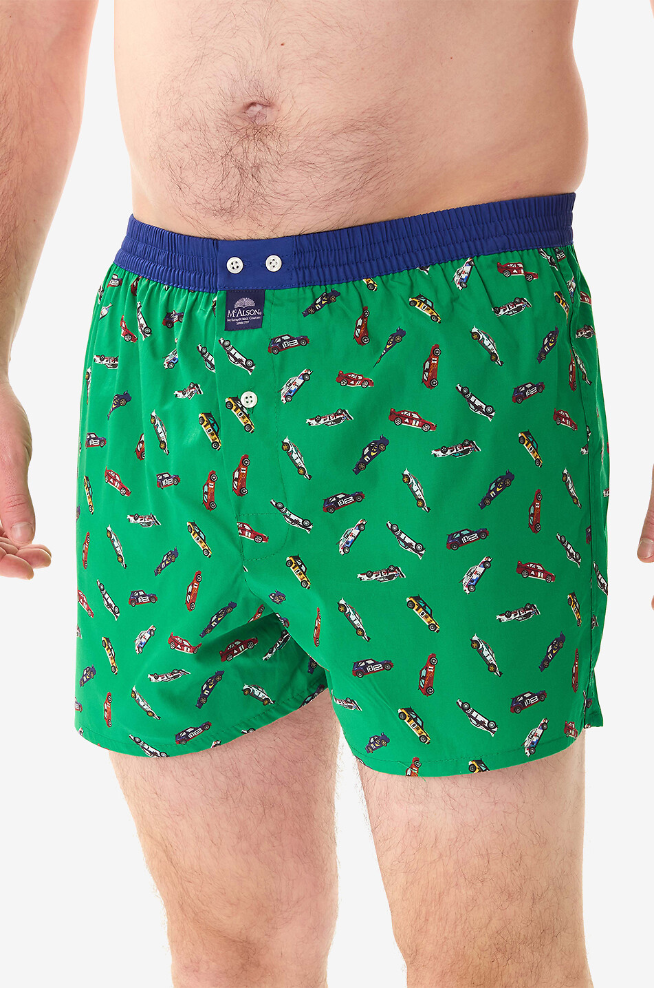 MC ALSON Boxershorts aus Baumwolle Racing Cars Herren GRÜN 4