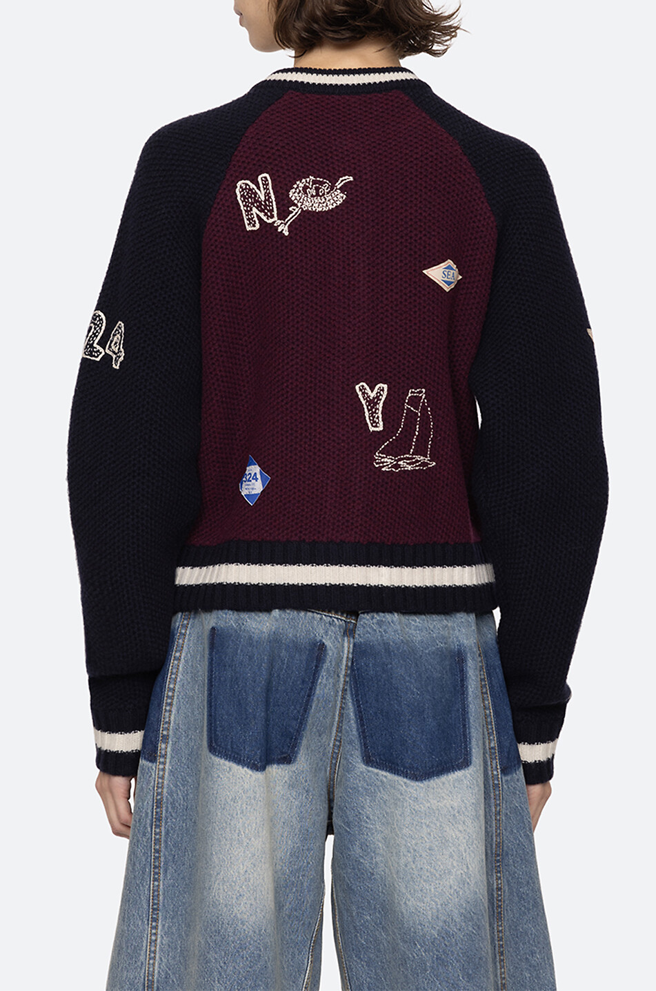 SEA Cardigan aus Merinowolle Archer Damen DUNKELBLAU 6