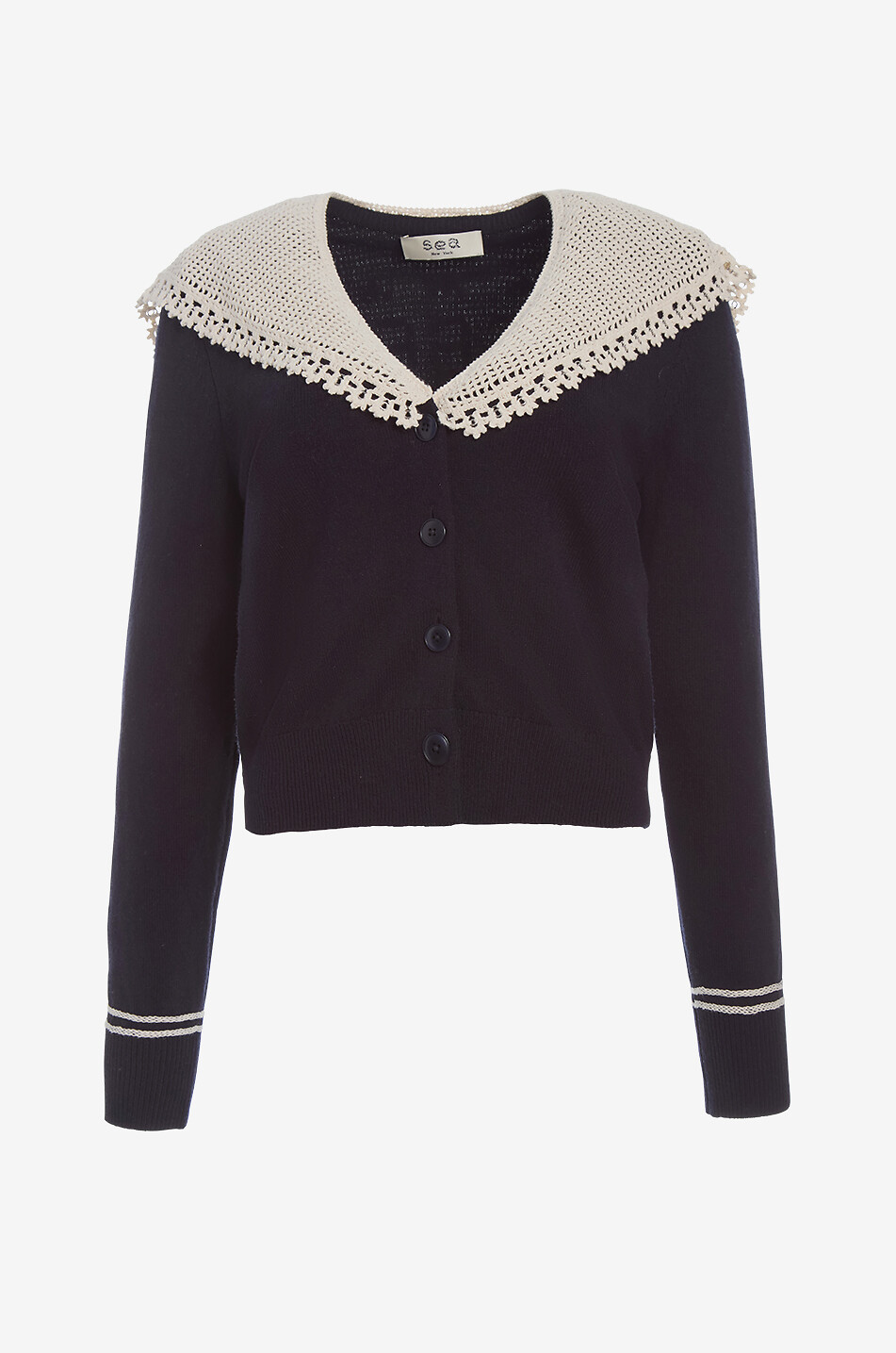 SEA Cardigan aus Merinowolle Marie Damen DUNKELBLAU 1