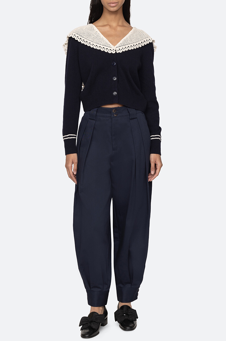 SEA Cardigan aus Merinowolle Marie Damen DUNKELBLAU 4
