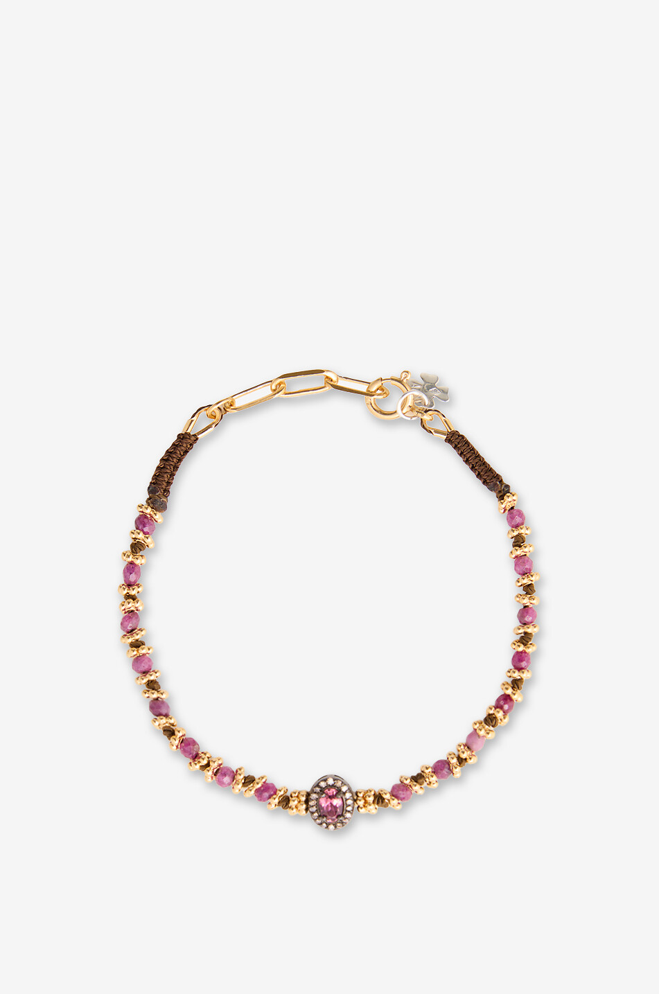 Bracelet en rubis et tourmaline rehaussé de diamants Alhyka