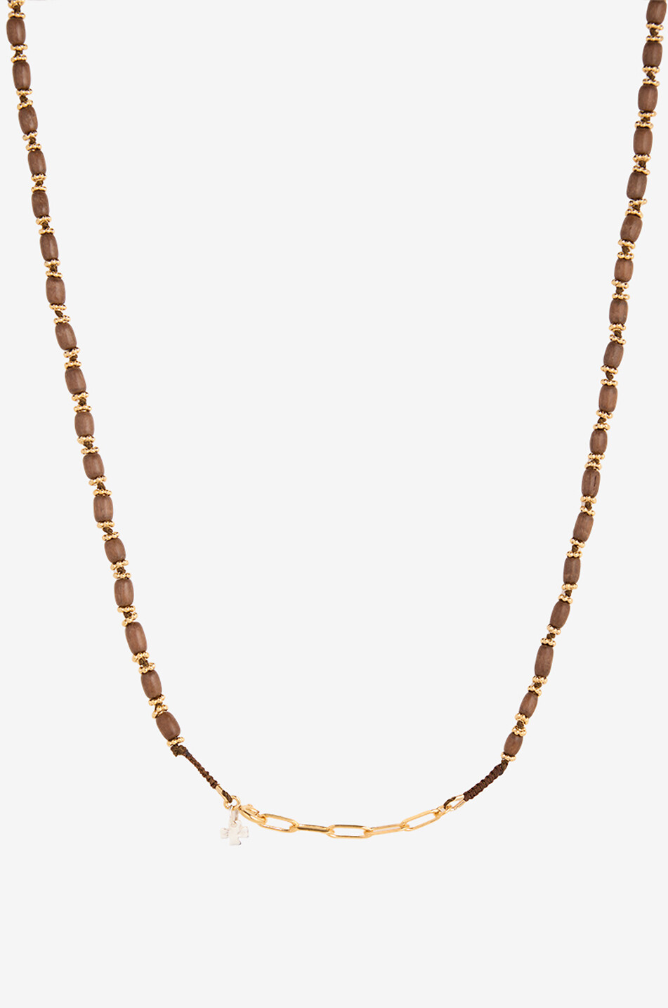 TITYARAVY Collier en perles de bois Kamala Femme MARRON 2